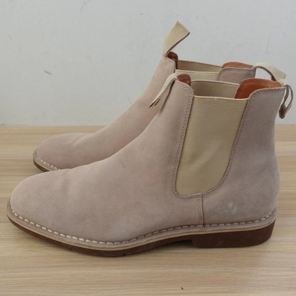 Beige Chelsea Ankle Boots Mens 11 Tan Suede Indie Sleaze VINTAGE FOUNDRY CO